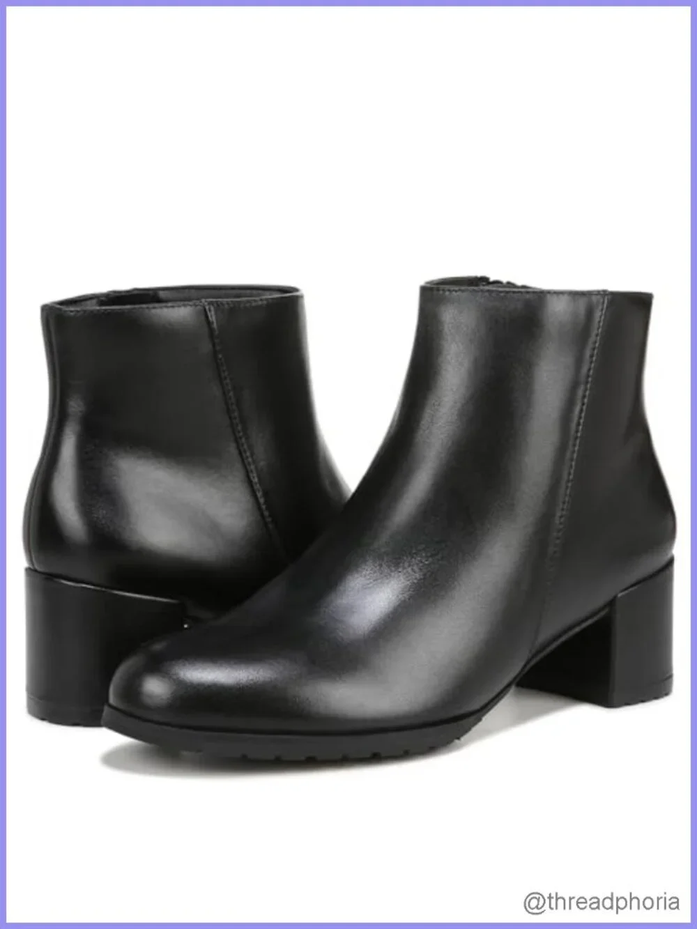Waterproof Leather Ankle Bootie with Side Zip & Lug Sole